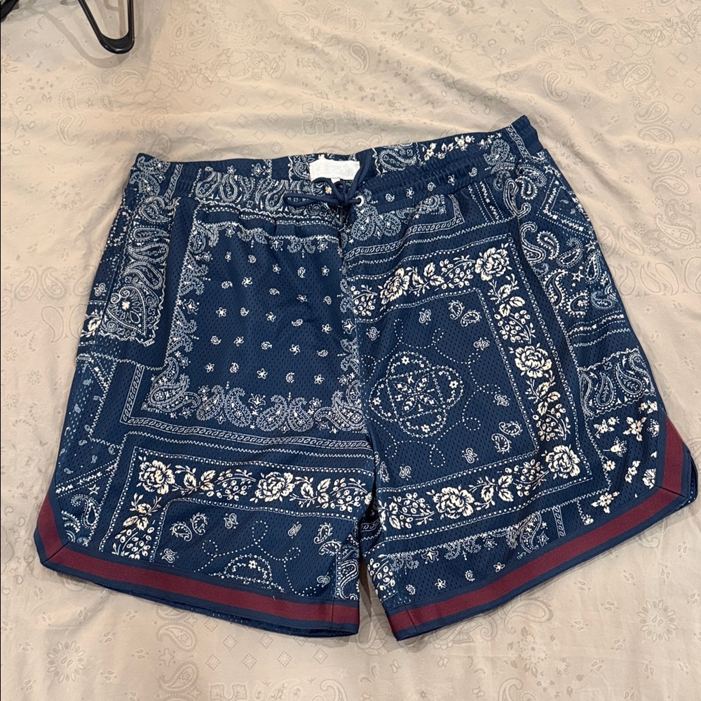 Kith bandana print Navy Blue Patterned  Shorts